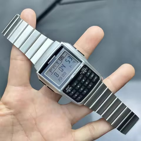 Montres en alliage en acier inoxydable Meilleures montres calculatrices de luxe pour hommes Montres LED multifonctions Explosions de style ordinateur
