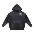 Vintage Washed Frayed Fleece Hoodie