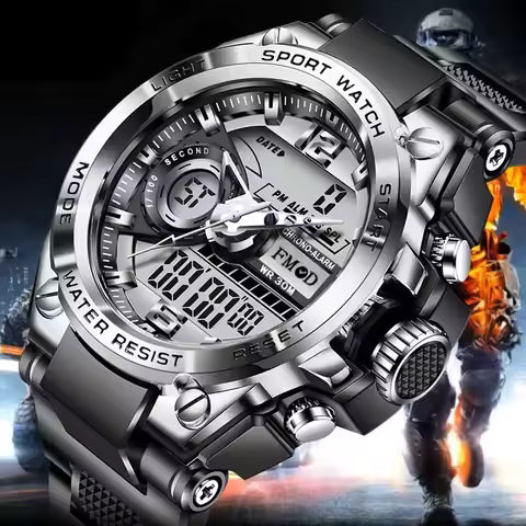 Montre militaire numérique pour hommes à la mode, montre électronique de sport de plein air à la mode