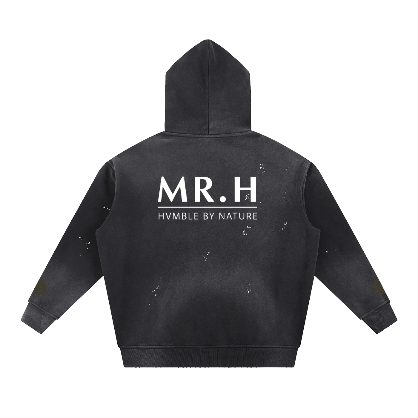 Vintage Washed Frayed Fleece Hoodie