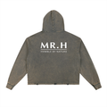 Vintage Washed Frayed-Hem Hoodie